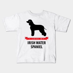 I Love My Irish Water Spaniel Kids T-Shirt